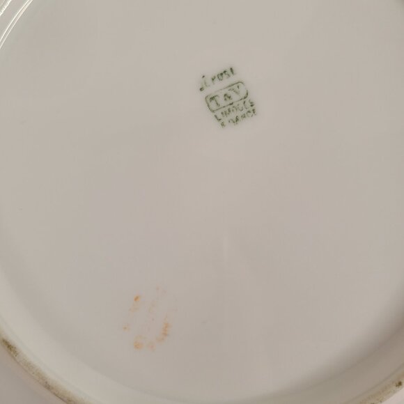 T&V Limoges Hand Painted Floral Porcelain Plate, Artist Signed 7" - Picture 4 of 5